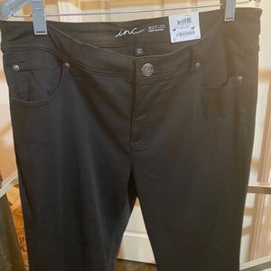 INC Plus Black Tummy Control Boot Cut Jeans 18WP